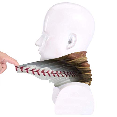 WlQshop Calentadores de Cuello Baseball Glove Grass Neck Gaiter Mascarilla Bufandas Headband For Men Women Sun UV Wind Dust Protection Skiing Riding Running