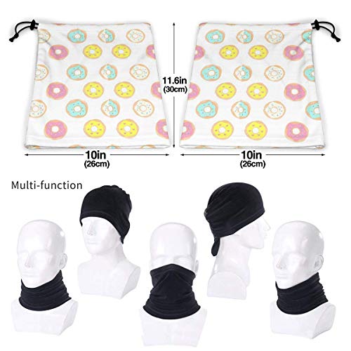 WlQshop Calentadores de Cuello Doughnut Pattern Neck Warmer Scarf Gaiter Mascarilla Bufandas For Dust Cold Weather Winter Outdoors Festivals Sports For Men And Women