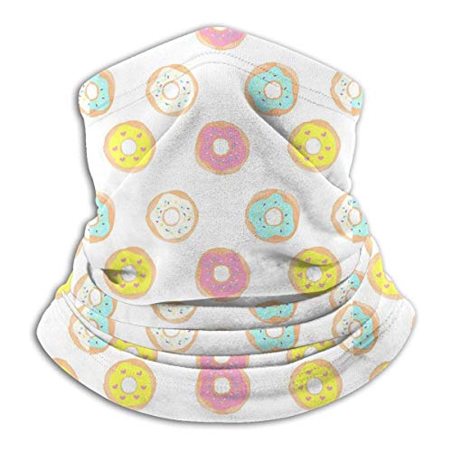 WlQshop Calentadores de Cuello Doughnut Pattern Neck Warmer Scarf Gaiter Mascarilla Bufandas For Dust Cold Weather Winter Outdoors Festivals Sports For Men And Women