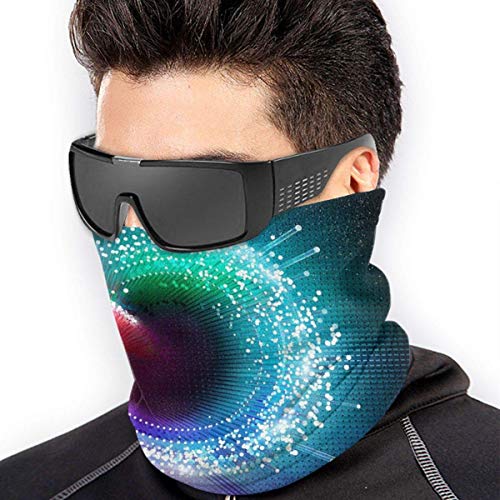 WlQshop Calentadores de Cuello Rainbow Colorful Dot Neck Gaiter Mascarilla Bufandas Headband For Men Women Sun UV Wind Dust Protection Skiing Riding Running