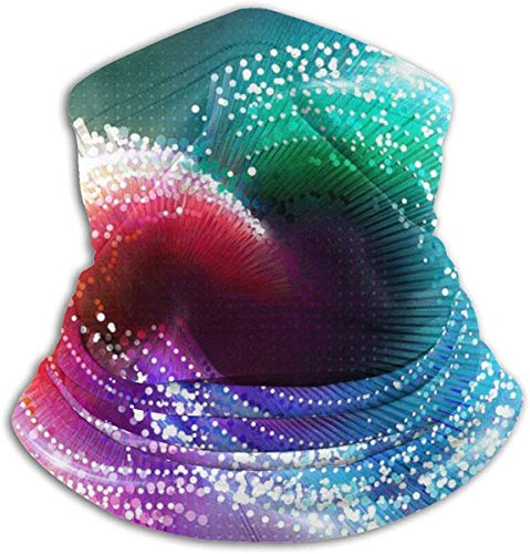 WlQshop Calentadores de Cuello Rainbow Colorful Dot Neck Gaiter Mascarilla Bufandas Headband For Men Women Sun UV Wind Dust Protection Skiing Riding Running