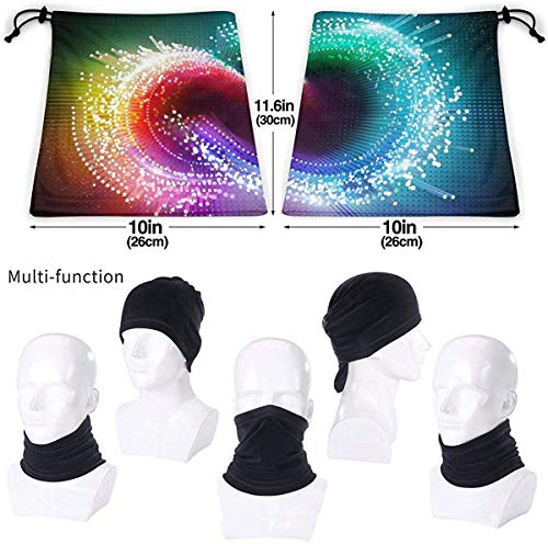 WlQshop Calentadores de Cuello Rainbow Colorful Dot Neck Gaiter Mascarilla Bufandas Headband For Men Women Sun UV Wind Dust Protection Skiing Riding Running