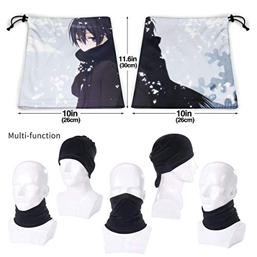WlQshop Calentadores de Cuello Sword Art Online Sao Kirigaya Kazuto Cubrecabezas Outdoor Cold Weather Winter Neck Gaiter Windproof Breathable Bandana Balaclavas For Motorcycle Cycling