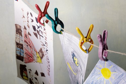 Wolfcraft 3420000 3420000-6"microfix S Mini-Pinza con Resorte, con 1x Anillo Llavero, Multicolor, 6, Set Piezas