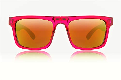 WOLFIRE SC Gafas de sol Plegables Polarizadas para hombre, Filtros UV 400, 100% protección (Rojo/rojo)