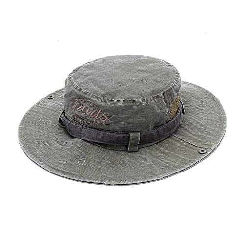 wopiaol Sombreros de montañismo al Aire Libre de Primavera y Verano con protección Solar Vieja sombrilla Sombrero de Pescador Transpirable Sombrero de Pesca de Costura de Ocio