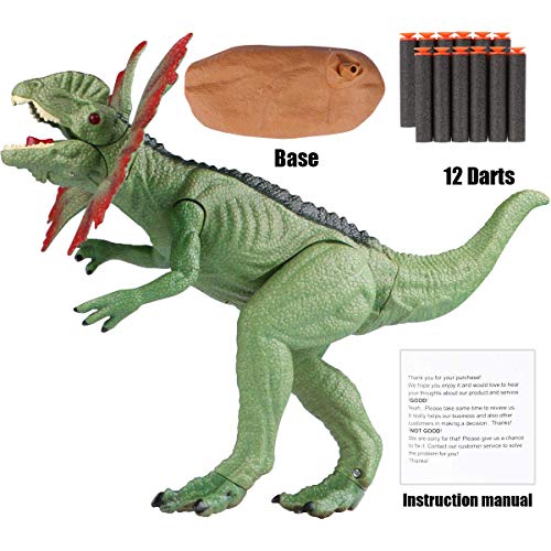 WOSTOO Juego de Dinosaurios, Catapult Boca Dinosaur Toy Realistic Jurassic Dinosaur Green con Ojos Brillantes, Sonidos y para niños pequeños Niños niñas