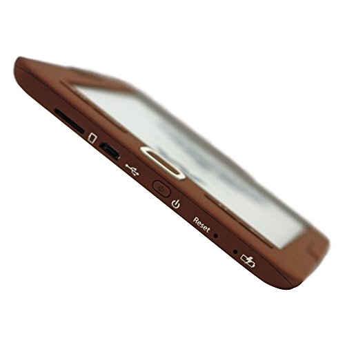 Woxter E-Book Scriba 195 Chocolate- Lector de Libros electrónicos 6" (1024x758, E-Ink Pearl Pantalla más Blanca, EPUB, PDF) Micro SD, Guarda más de 4000 Libros, Textura engomada, Color Chocolate