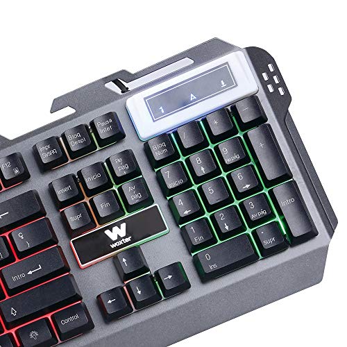 Woxter Stinger FX 80 Megakit - Kit Gaming (Teclado retroiluminado de Base metálica, ratón óptico hasta 3200 dpi, Alfombrilla de Microfibra 25x21 y Auriculares 2.0 con micrófono)