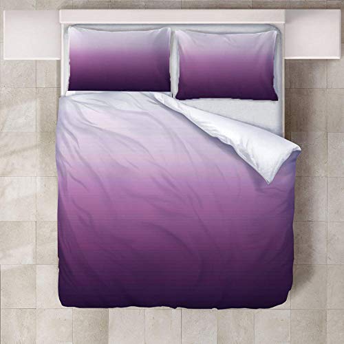 WPHRL Ropa de Cama 3D Imprimiendo Funda nórdica Degradado Gris púrpura Conjunto de 3 Piezas Niño niña Ligero Poliéster Suave Transpirable Viernes Negro de Navidad 140x200cm