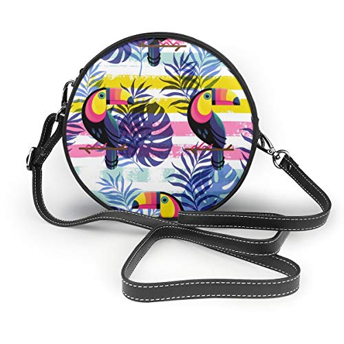 Wrution Botanical Seamless Marrón coloración del cabello <br>Touca - Bolso de hombro con cremallera para mujer (piel suave)