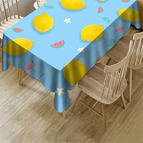 WSJIABIN Mantel Moda Simple Fruta Fresca Fresca Mantel Decorativo Antifouling a Prueba de Aceite Mantel Multiuso Adecuado para Interiores y Exteriores Mantel Rectangular 140x180cm