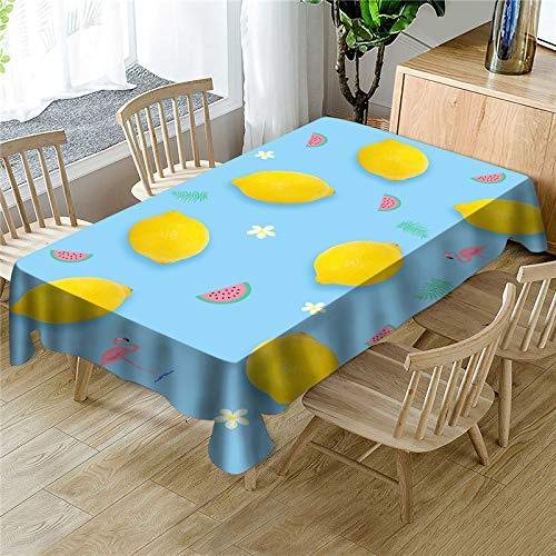 WSJIABIN Mantel Moda Simple Fruta Fresca Fresca Mantel Decorativo Antifouling a Prueba de Aceite Mantel Multiuso Adecuado para Interiores y Exteriores Mantel Rectangular 140x180cm