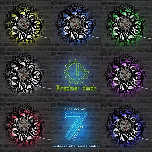wtnhz LED-Disco de Vinilo Personalizado de Reloj Caliente de 12 Pulgadas