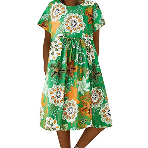 Wtouhe 2019 Fashion Set Dos Fiesta de manga corta y Damas de manga corta Vestido de cóctel de cintura alta de los años 50 Vestido muy encantador