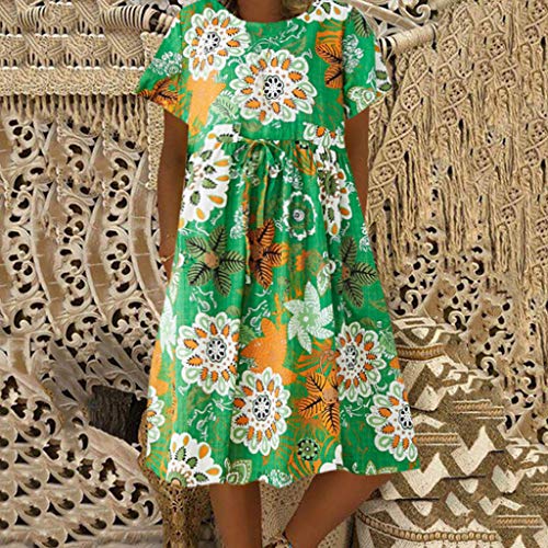 Wtouhe 2019 Fashion Set Dos Fiesta de manga corta y Damas de manga corta Vestido de cóctel de cintura alta de los años 50 Vestido muy encantador