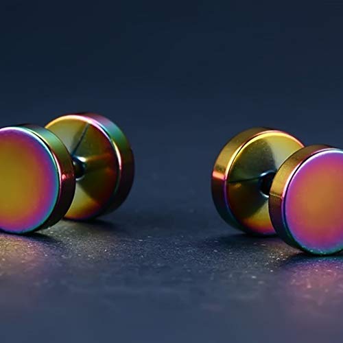 wufeng Oído Unisex de Acero Inoxidable Pendiente del Perno de Titanio Inoxidable con Mancuernas oído de Acero de Vigas de Alta Pulido Oreja Piercing Punk Estilo