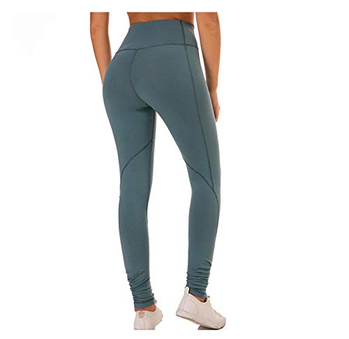WUXEGHK Pantalones De Yoga De Bolsillo De Secado Rápido Elásticos De Cintura Alta Para Mujer Nylon Spandex Lifting De Glúteos Pantalones Deportivos Cómodos Y Transpirables Tamaño:M
