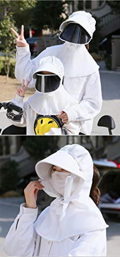 WZJAM Sombrero para El Sol Protección UV Visor De Ciclismo Gorra Protectora Antiniebla Sombrero para El Sol Productos para Exteriores-Blanco_Modelos para Adultos