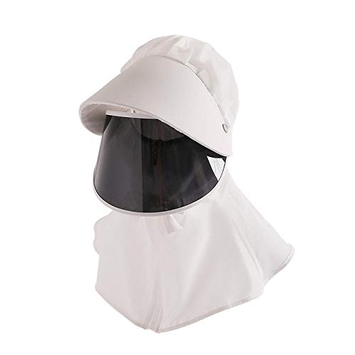 WZJAM Sombrero para El Sol Protección UV Visor De Ciclismo Gorra Protectora Antiniebla Sombrero para El Sol Productos para Exteriores-Blanco_Modelos para Adultos