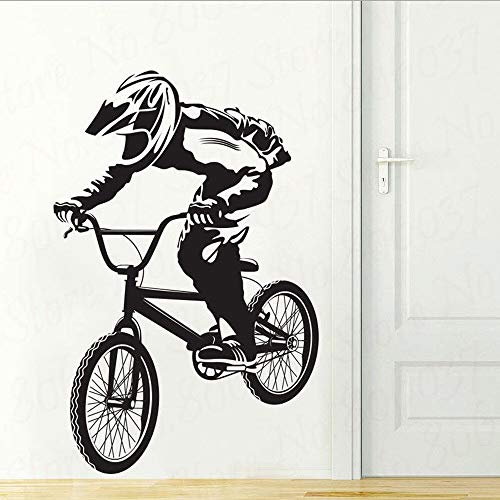wZUN BMX Bicicleta Vinilo Pegatinas de Pared decoración de Dormitorio hogar Sala de Estar Fondo decoración de Pared Mural 50X74cm