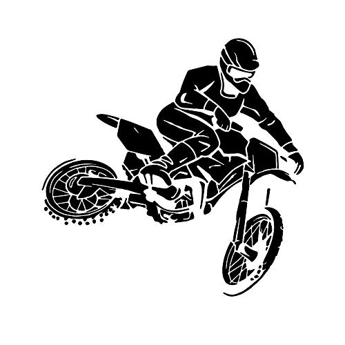 wZUN Etiqueta de la Pared de la Motocicleta Estilo de Dibujos Animados Vinilo Pared calcomanía Dormitorio Techo Armario decoración del hogar 28X28 cm