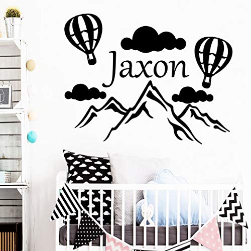 wZUN Globo de Nombre Personalizado decoración del hogar Vinilo Adhesivo de Pared Impermeable Pegatina de Pared decoración del hogar 33X43cm