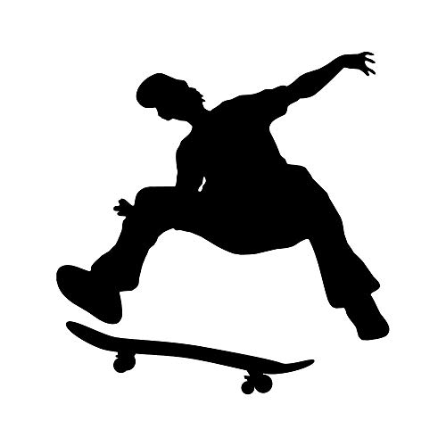 wZUN Niño patineta Flip Silueta Arte Pared calcomanía patineta Deportes Pegatinas Vida Familiar decoración extraíble 85X87cm