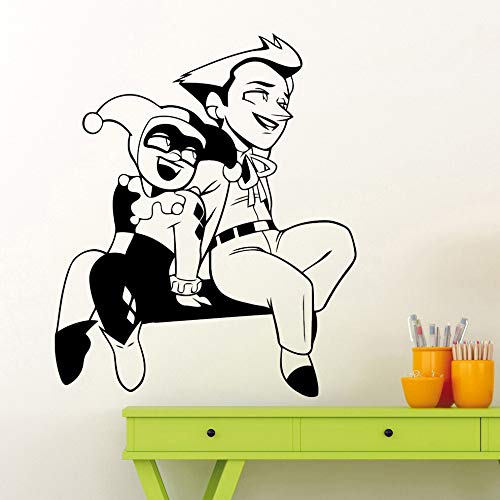 wZUN Pegatina de Pared de Payaso Comic Hero Vinilo Pared calcomanía decoración del hogar Mural Impermeable 63X52cm