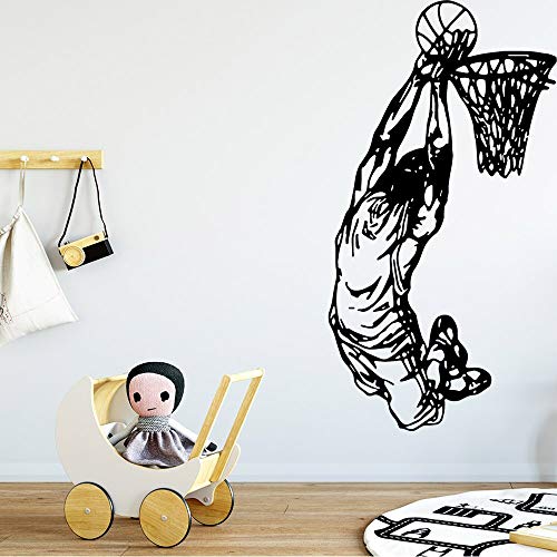 wZUN Pegatinas de Pared de Baloncesto Pegatinas Decorativas habitación de los niños Accesorios de decoración del hogar Mural 30X56cm