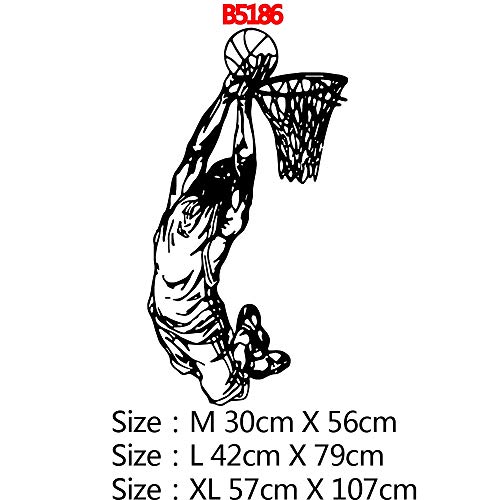 wZUN Pegatinas de Pared de Baloncesto Pegatinas Decorativas habitación de los niños Accesorios de decoración del hogar Mural 30X56cm