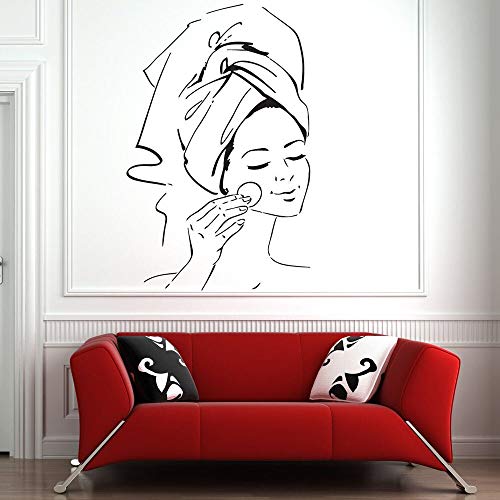 wZUN Tatuajes de Pared SPA Salón Arte Vinilo Decoración de la Pared Patrón Salón de Belleza Etiqueta de la Pared Decoración del hogar Extraíble 63x96cm