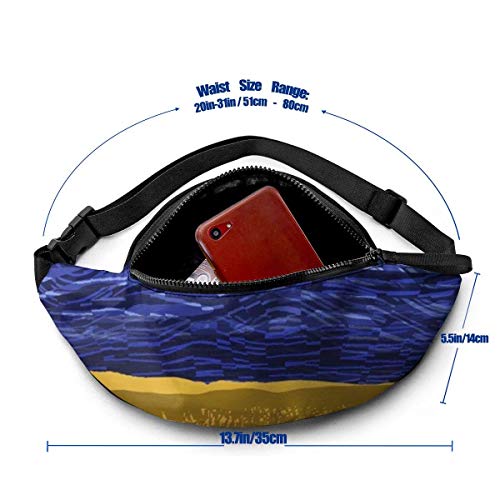 XCNGG Bolso de cintura corriente bolso de cintura de ocio bolso de cintura bolso de cintura de moda Abstract Sky Fanny Packs for Women and Men Waist Bag Adjustable Belt for Outdoors Workout, Traveling