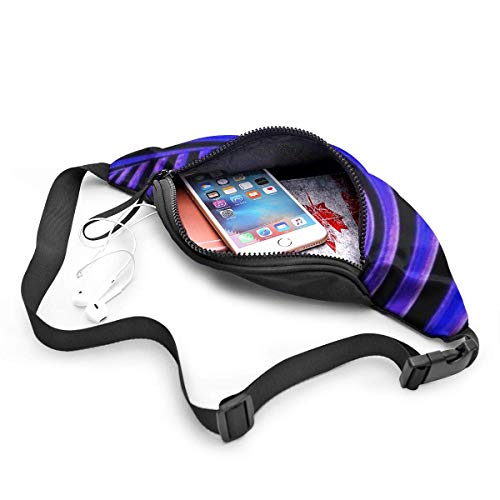 XCNGG Bolso de cintura corriente bolso de cintura de ocio bolso de cintura bolso de cintura de moda Blue Spiral Stripes Fanny Packs for Women and Men Waist Bag Adjustable Belt for Outdoors Workout, Tr