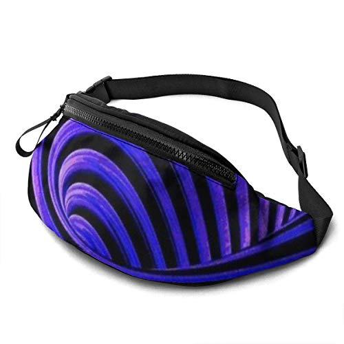 XCNGG Bolso de cintura corriente bolso de cintura de ocio bolso de cintura bolso de cintura de moda Blue Spiral Stripes Fanny Packs for Women and Men Waist Bag Adjustable Belt for Outdoors Workout, Tr