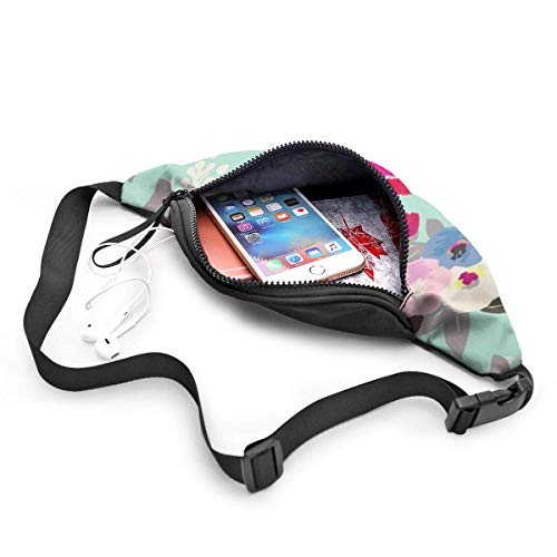 XCNGG Bolso de cintura corriente bolso de cintura de ocio bolso de cintura bolso de cintura de moda Bright Flowers Fanny Packs for Women and Men Waist Bag Adjustable Belt for Outdoors Workout, Traveli