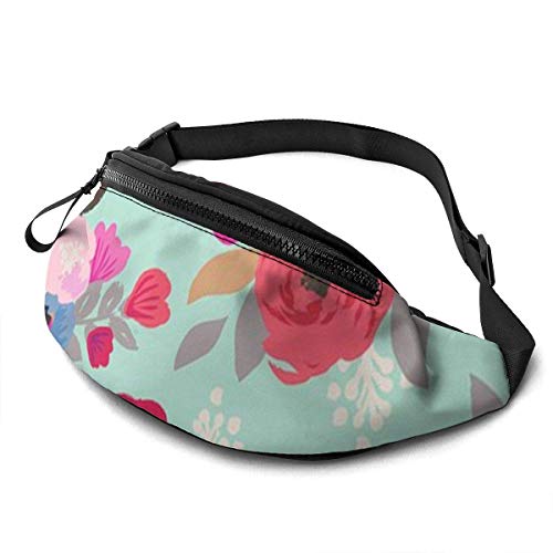 XCNGG Bolso de cintura corriente bolso de cintura de ocio bolso de cintura bolso de cintura de moda Bright Flowers Fanny Packs for Women and Men Waist Bag Adjustable Belt for Outdoors Workout, Traveli