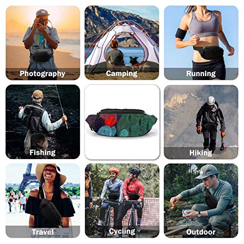 XCNGG Bolso de cintura corriente bolso de cintura de ocio bolso de cintura bolso de cintura de moda Funny Cactus Fanny Packs for Women and Men Waist Bag Adjustable Belt for Outdoors Workout, Traveling