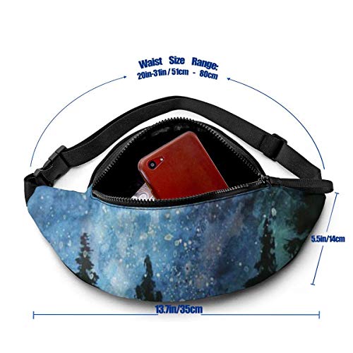 XCNGG Bolso de cintura corriente bolso de cintura de ocio bolso de cintura bolso de cintura de moda Night Sky Fanny Packs for Women and Men Waist Bag Adjustable Belt for Outdoors Workout, Traveling,Ca