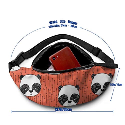 XCNGG Bolso de cintura corriente bolso de cintura de ocio bolso de cintura bolso de cintura de moda Panda Background Fanny Packs for Women and Men Waist Bag Adjustable Belt for Outdoors Workout, Trave