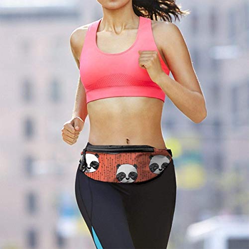 XCNGG Bolso de cintura corriente bolso de cintura de ocio bolso de cintura bolso de cintura de moda Panda Background Fanny Packs for Women and Men Waist Bag Adjustable Belt for Outdoors Workout, Trave