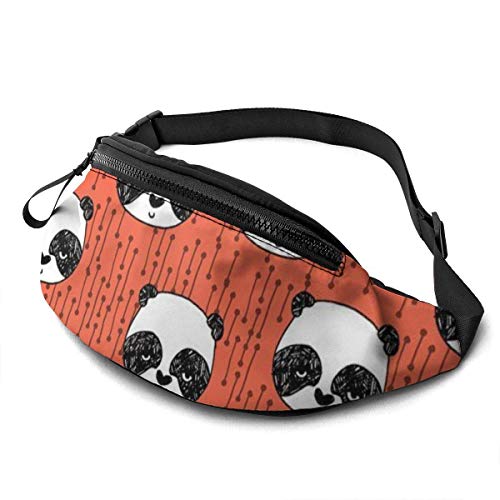 XCNGG Bolso de cintura corriente bolso de cintura de ocio bolso de cintura bolso de cintura de moda Panda Background Fanny Packs for Women and Men Waist Bag Adjustable Belt for Outdoors Workout, Trave