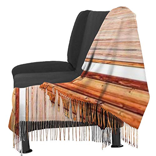XCNGG Bufanda con flecos de cachemira de imitación chal bufanda larga de moda Women Scarves Rustic Battered Stone House Cashmere-like Shawl Stole Scarf