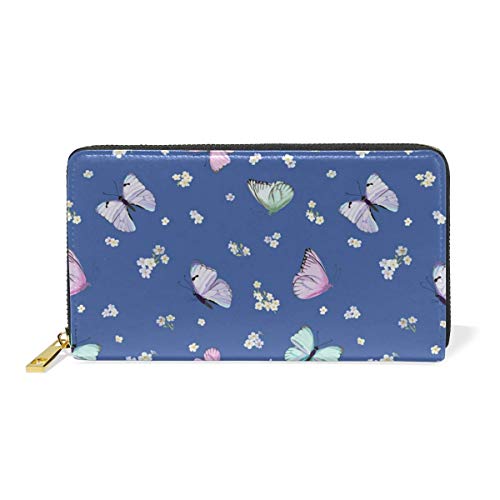 XCNGG Diente de león Titular de Pasaporte de Viaje de Cuero Genuino Cartera de Viaje Funda para Tarjeta Cartera para Mujeres Niñas