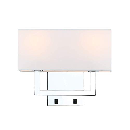 XHCP Iluminación Pantalla de Lino Moderna Vintage 2 Accesorios de luz de Pared, Junto a la lámpara de Pared LED con 2 interruptores de Pared para Sala de Estar Habitaciones Hotel E27 Tornillo (ne