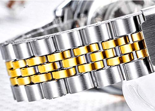 XHH Reloj de Diamantes para Mujer, Alta Moda, ocasión de Negocios, Calendario, Pantalla, Puntero Delicado, Acero de Cuarzo, Reloj Impermeable, Blanco (Accesorios de Regalo de Fiesta)