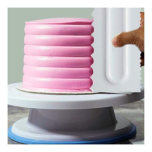 XINGJIJIJIA Receta Herramientas CING Peine de la Torta del raspador Texturas Pasta de azúcar Crema Batida espátula de Borde Suave for Hornear los Pasteles recogiendo (Color : E)