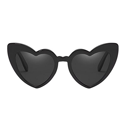 Xinvivion Forma de corazón Gafas de sol - Retro Elegante Ojo de gato Mod Estilo Los anteojos Protección UV Polarizado Gafas Lentes Goggle