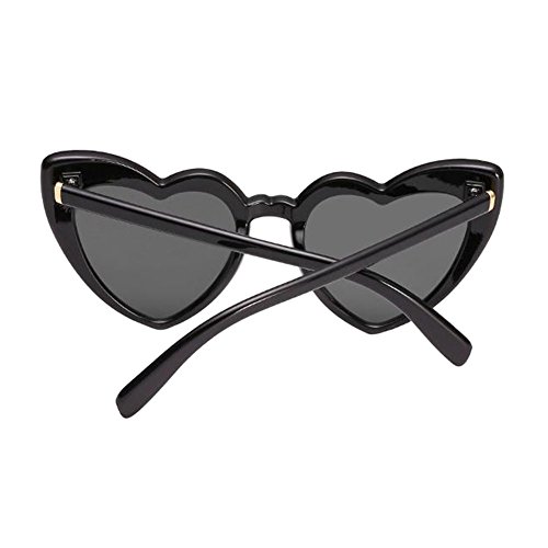 Xinvivion Forma de corazón Gafas de sol - Retro Elegante Ojo de gato Mod Estilo Los anteojos Protección UV Polarizado Gafas Lentes Goggle