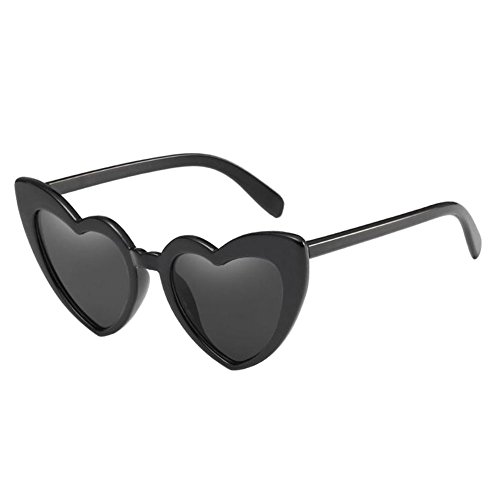 Xinvivion Forma de corazón Gafas de sol - Retro Elegante Ojo de gato Mod Estilo Los anteojos Protección UV Polarizado Gafas Lentes Goggle